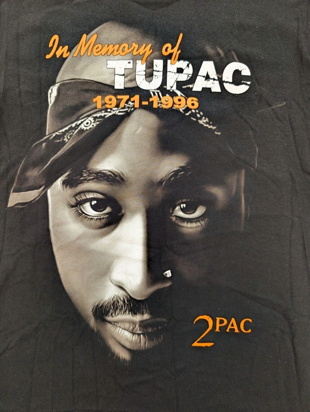 Vintage Tupac Shakur In Memory Of 1971–1996 Tribute T-Shirt by The Roxx Label S